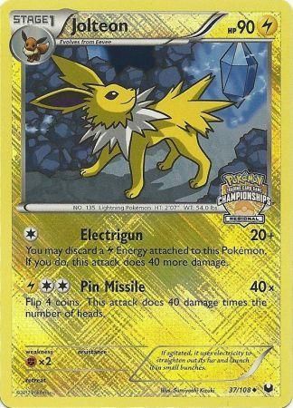 Jolteon (37/108) (Regional Championship) [League & Championship Cards] | Dumpster Cat Games