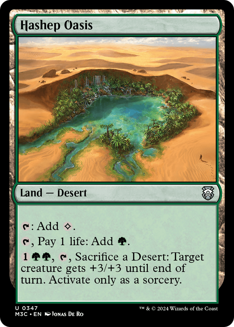 Hashep Oasis (Ripple Foil) [Modern Horizons 3 Commander] | Dumpster Cat Games