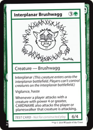 Interplanar Brushwagg (2021 Edition) [Mystery Booster Playtest Cards] | Dumpster Cat Games