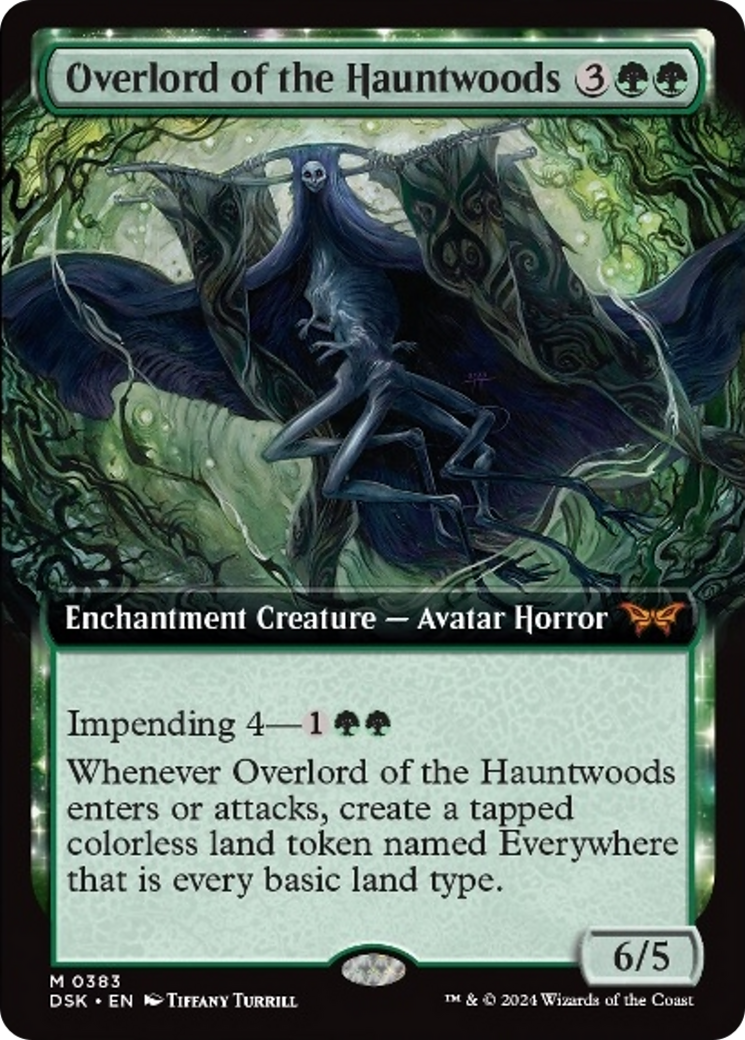 Overlord of the Hauntwoods (Extended Art) [Duskmourn: House of Horror] | Dumpster Cat Games