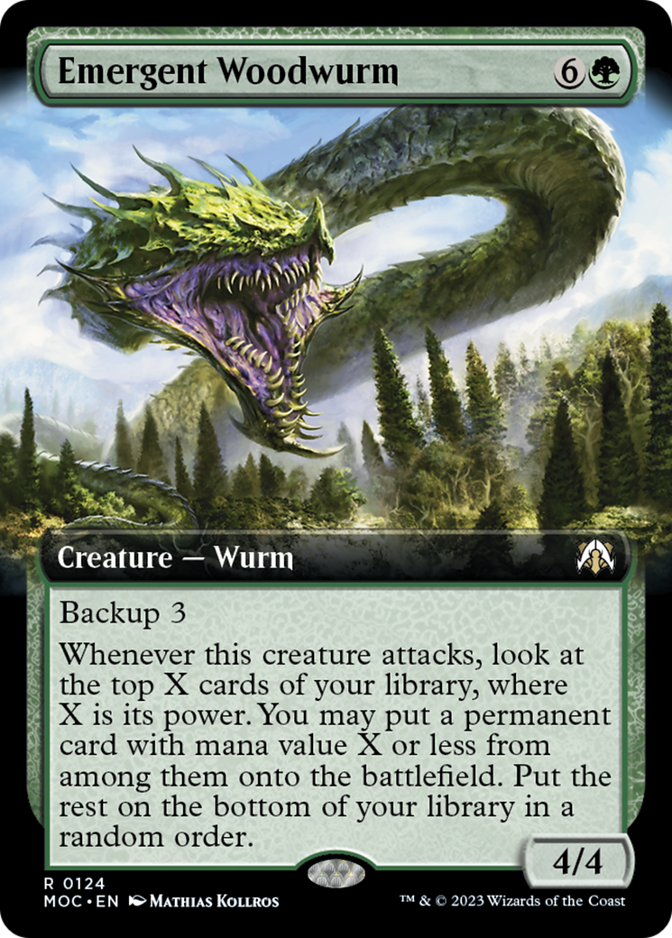 Emergent Woodwurm (Extended Art) [March of the Machine Commander] | Dumpster Cat Games