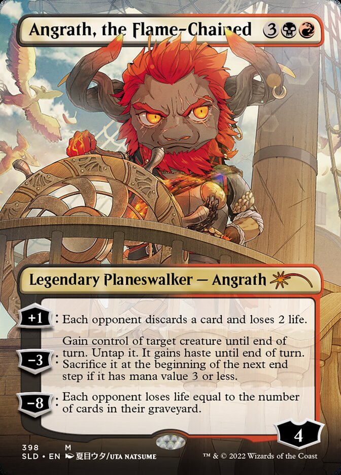 Angrath, the Flame-Chained (Borderless) [Secret Lair Drop Series] | Dumpster Cat Games