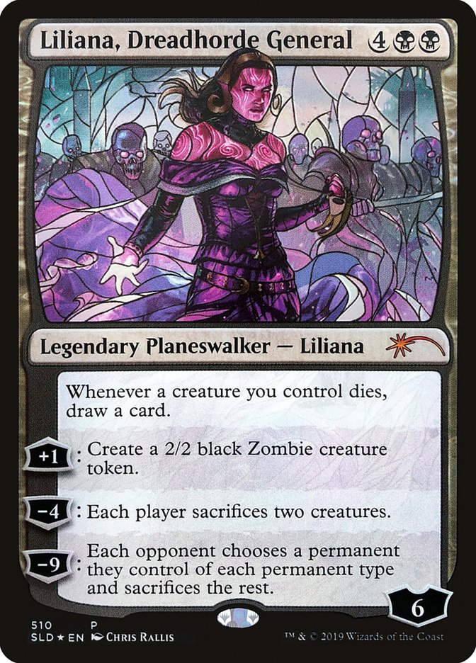 Liliana, Dreadhorde General (Stained Glass) [Secret Lair Drop Promos] | Dumpster Cat Games