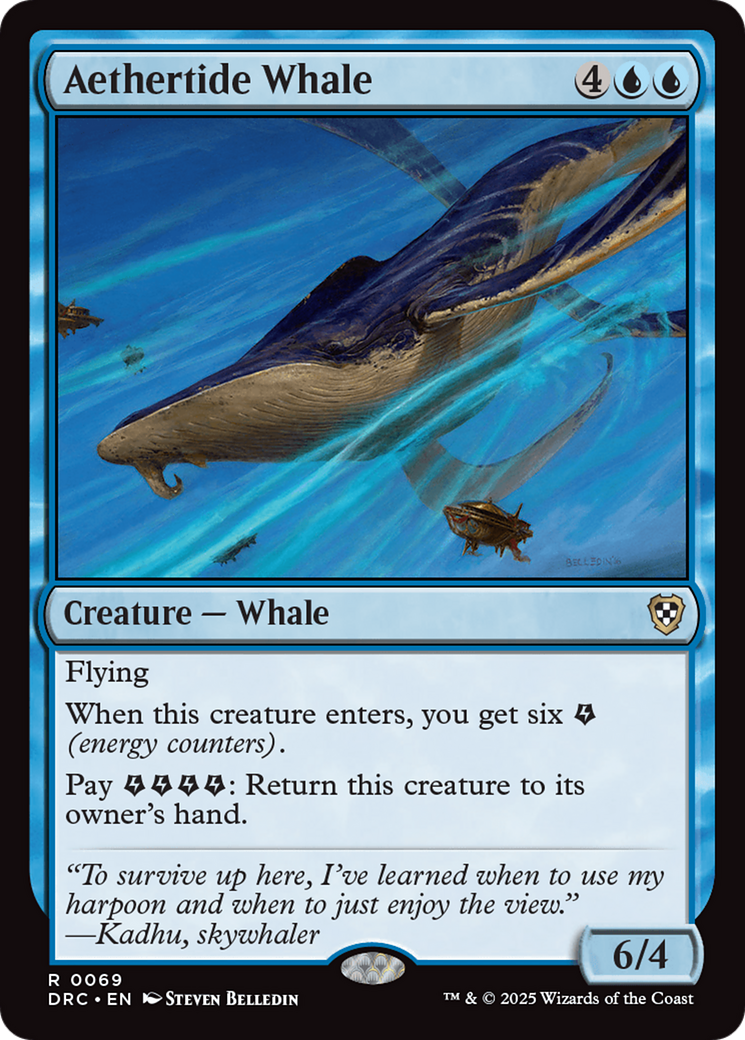 Aethertide Whale [Aetherdrift Commander] | Dumpster Cat Games