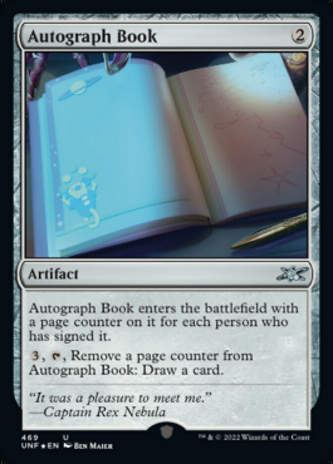 Autograph Book (Galaxy Foil) [Unfinity] | Dumpster Cat Games