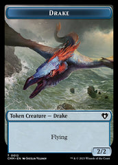 Spirit (0010) // Drake Double-Sided Token [Commander Masters Tokens] | Dumpster Cat Games