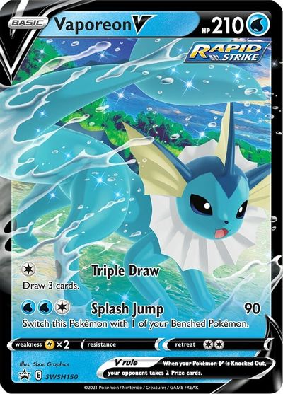 Vaporeon V (SWSH150) [Sword & Shield: Black Star Promos] | Dumpster Cat Games