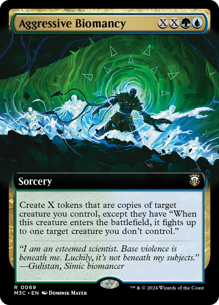 Aggressive Biomancy (Extended Art) (Ripple Foil) [Modern Horizons 3 Commander] | Dumpster Cat Games