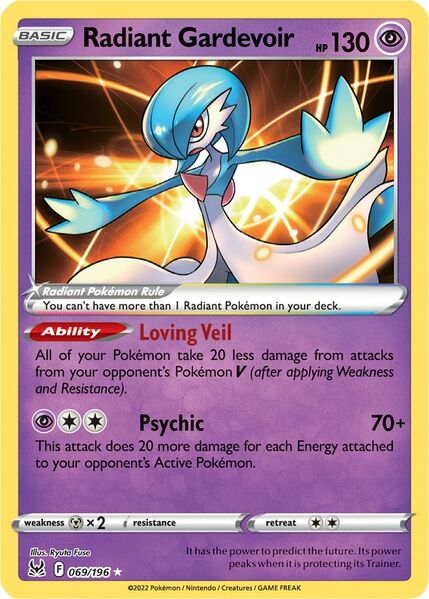 Radiant Gardevoir (069/196) [Prize Pack Series Three] | Dumpster Cat Games