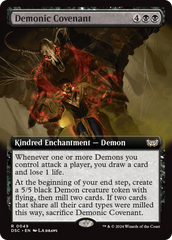 Demonic Covenant (Extended Art) [Duskmourn: House of Horror Commander] | Dumpster Cat Games