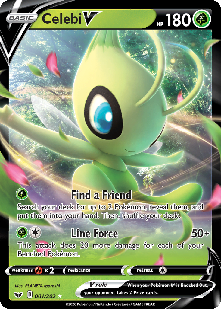 Celebi V (001/202) [Sword & Shield: Base Set] | Dumpster Cat Games