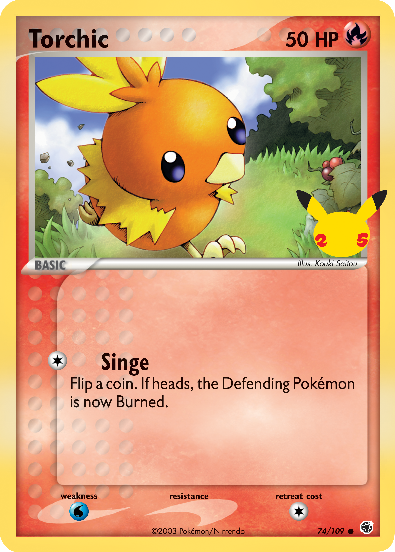 Torchic (74/109) (Jumbo Card) [First Partner Pack] | Dumpster Cat Games