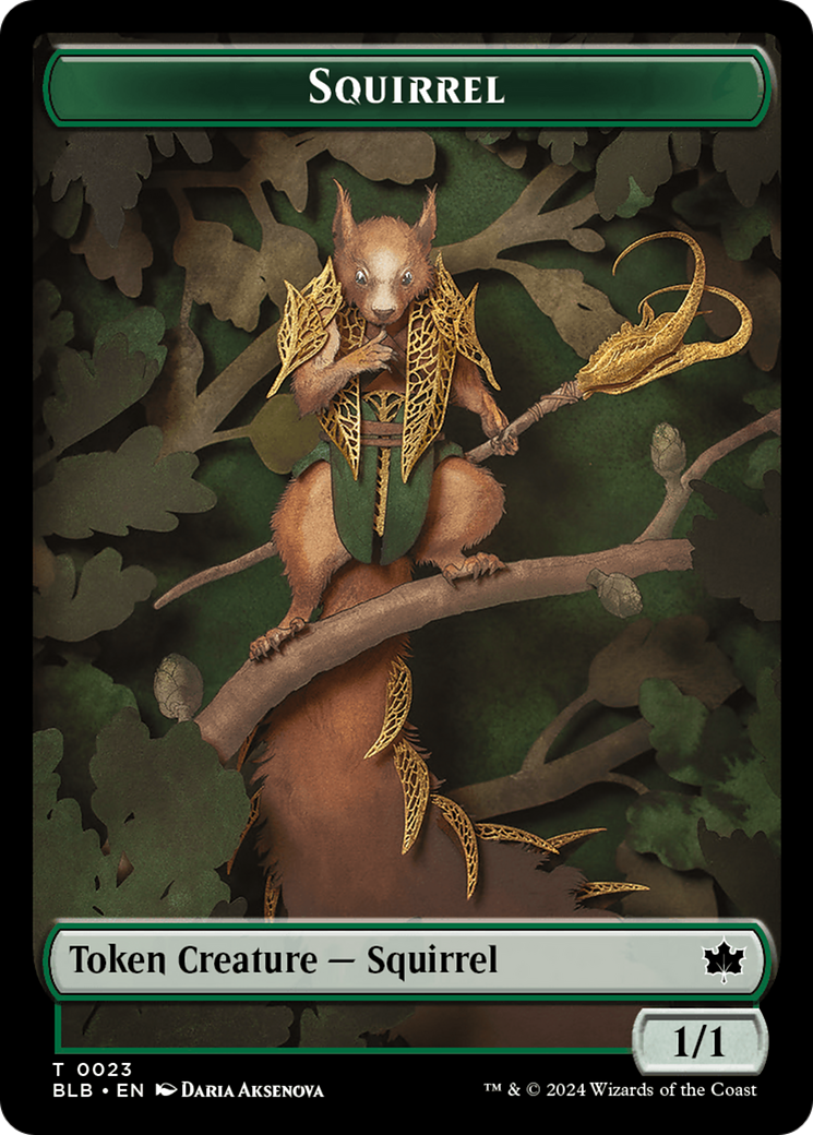 Squirrel Token [Bloomburrow Tokens] | Dumpster Cat Games