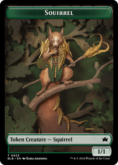 Squirrel // Darkstar Augur Double-Sided Token [Bloomburrow Tokens] | Dumpster Cat Games