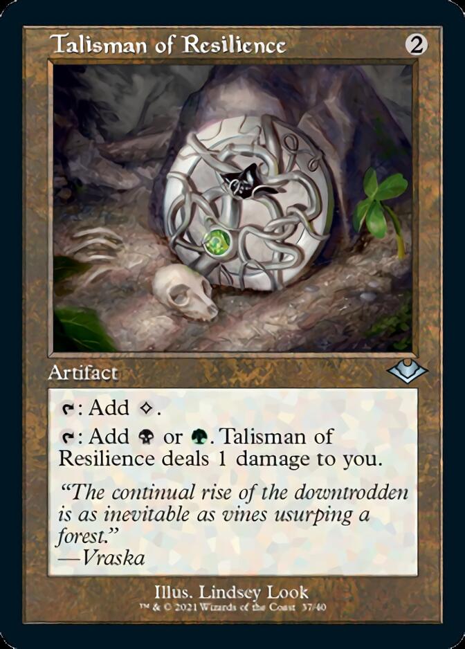 Talisman of Resilience (Retro Foil Etched) [Modern Horizons] | Dumpster Cat Games