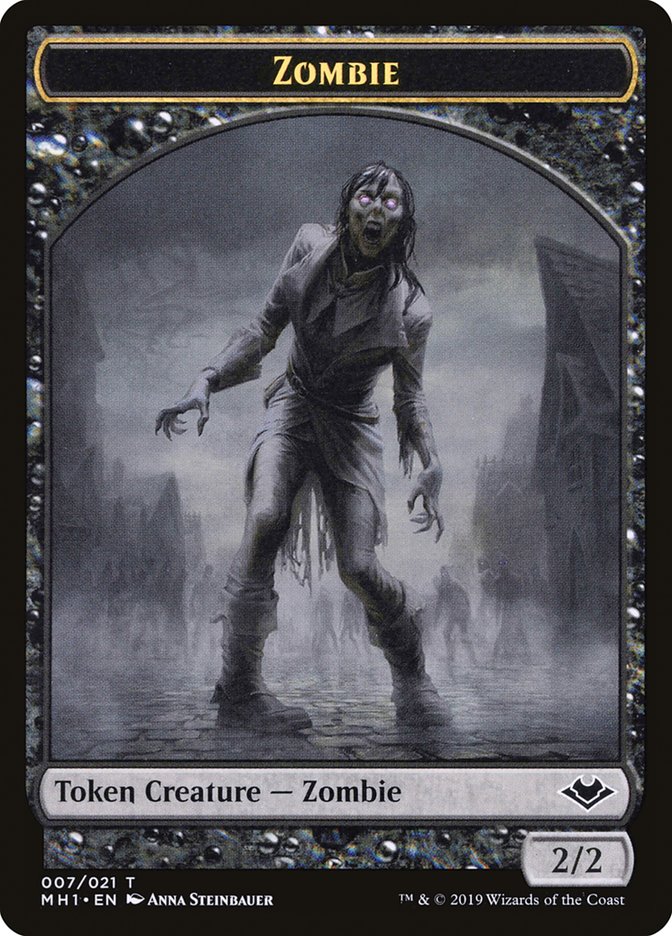 Zombie (007) // Myr (019) Double-Sided Token [Modern Horizons Tokens] | Dumpster Cat Games