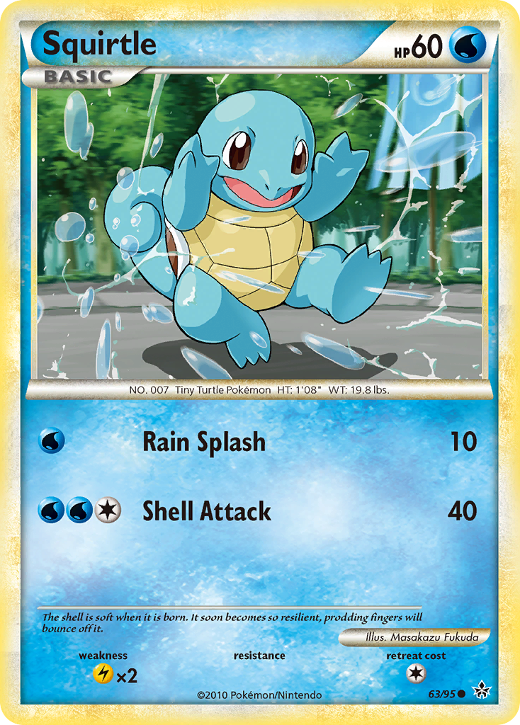 Squirtle (63/95) [HeartGold & SoulSilver: Unleashed] | Dumpster Cat Games