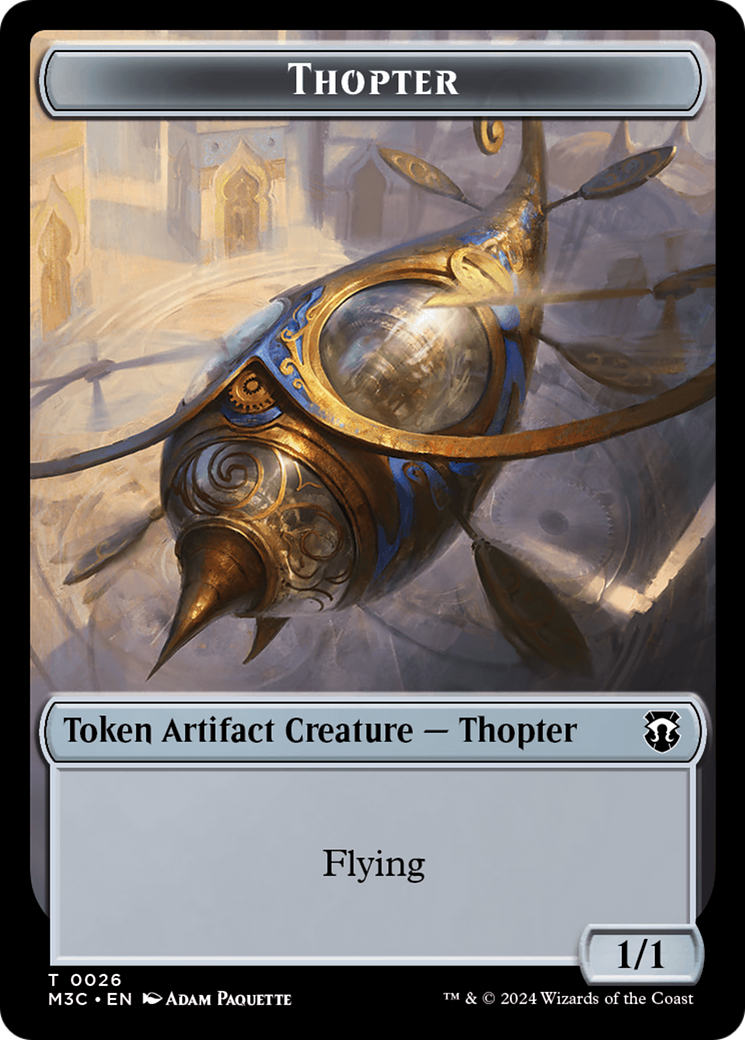 Aetherborn // Thopter Double-Sided Token [Modern Horizons 3 Commander Tokens] | Dumpster Cat Games