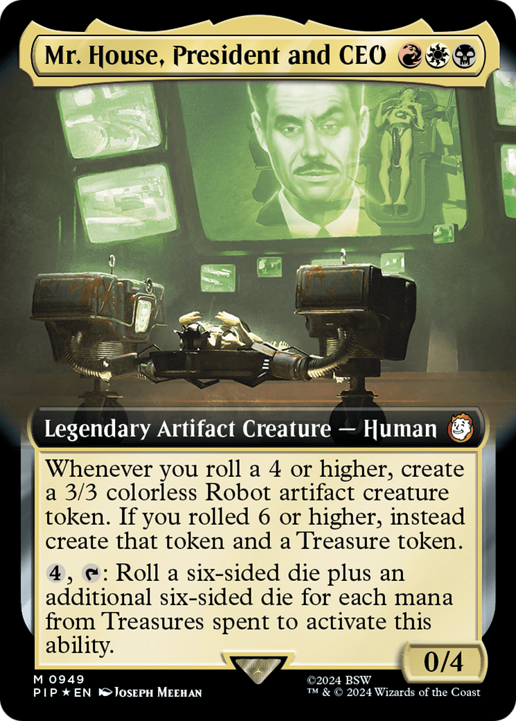 Mr. House, President and CEO (Extended Art) (Surge Foil) [Fallout] | Dumpster Cat Games