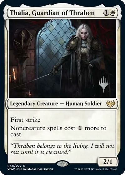 Thalia, Guardian of Thraben (Promo Pack) [Innistrad: Crimson Vow Promos] | Dumpster Cat Games