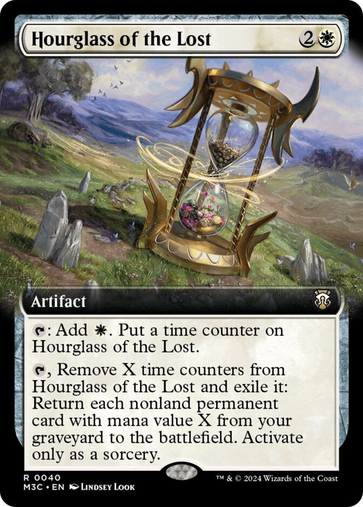 Hourglass of the Lost (Extended Art) (Ripple Foil) [Modern Horizons 3 Commander] | Dumpster Cat Games