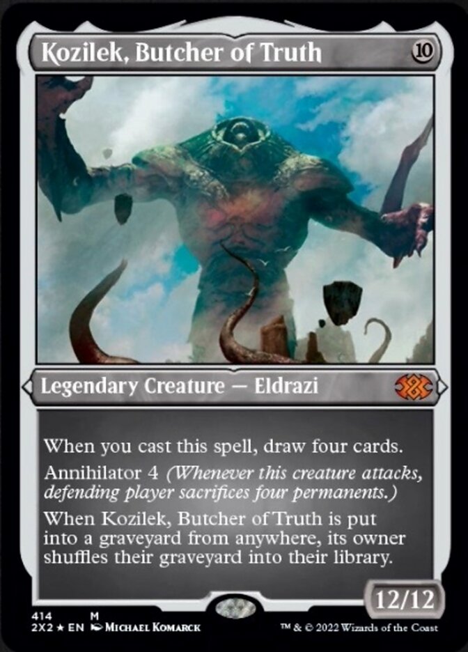 Kozilek, Butcher of Truth (Foil Etched) [Double Masters 2022] | Dumpster Cat Games