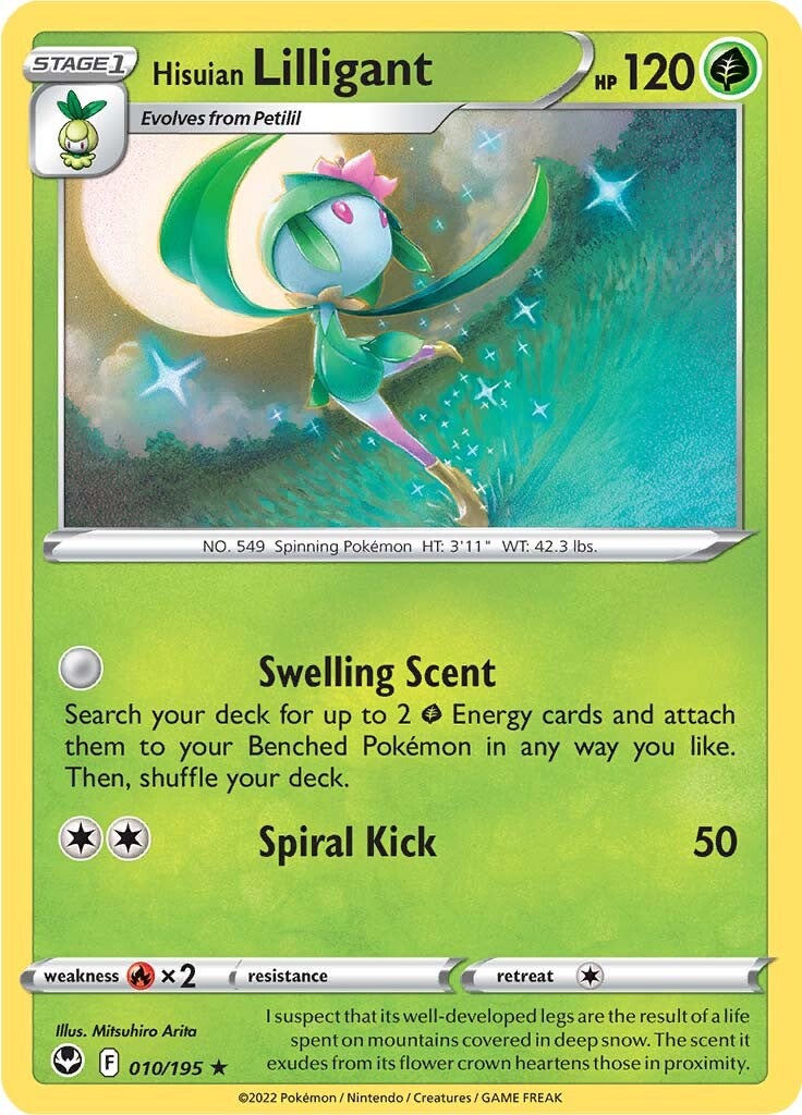 Hisuian Lilligant (010/195) [Sword & Shield: Silver Tempest] | Dumpster Cat Games