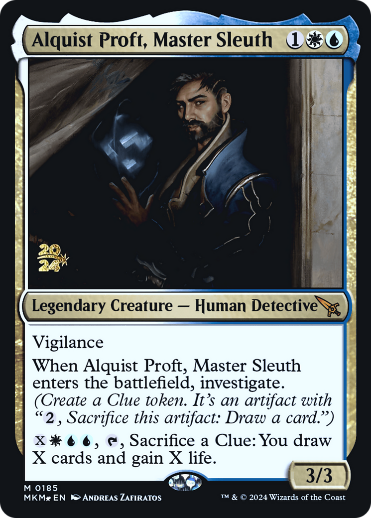 Alquist Proft, Master Sleuth [Murders at Karlov Manor Prerelease Promos] | Dumpster Cat Games