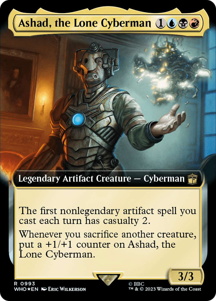 Ashad, the Lone Cyberman (Extended Art) (Surge Foil) [Doctor Who] | Dumpster Cat Games