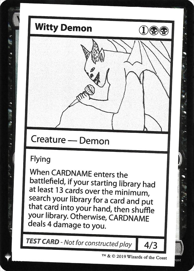 Witty Demon [Mystery Booster Playtest Cards] | Dumpster Cat Games