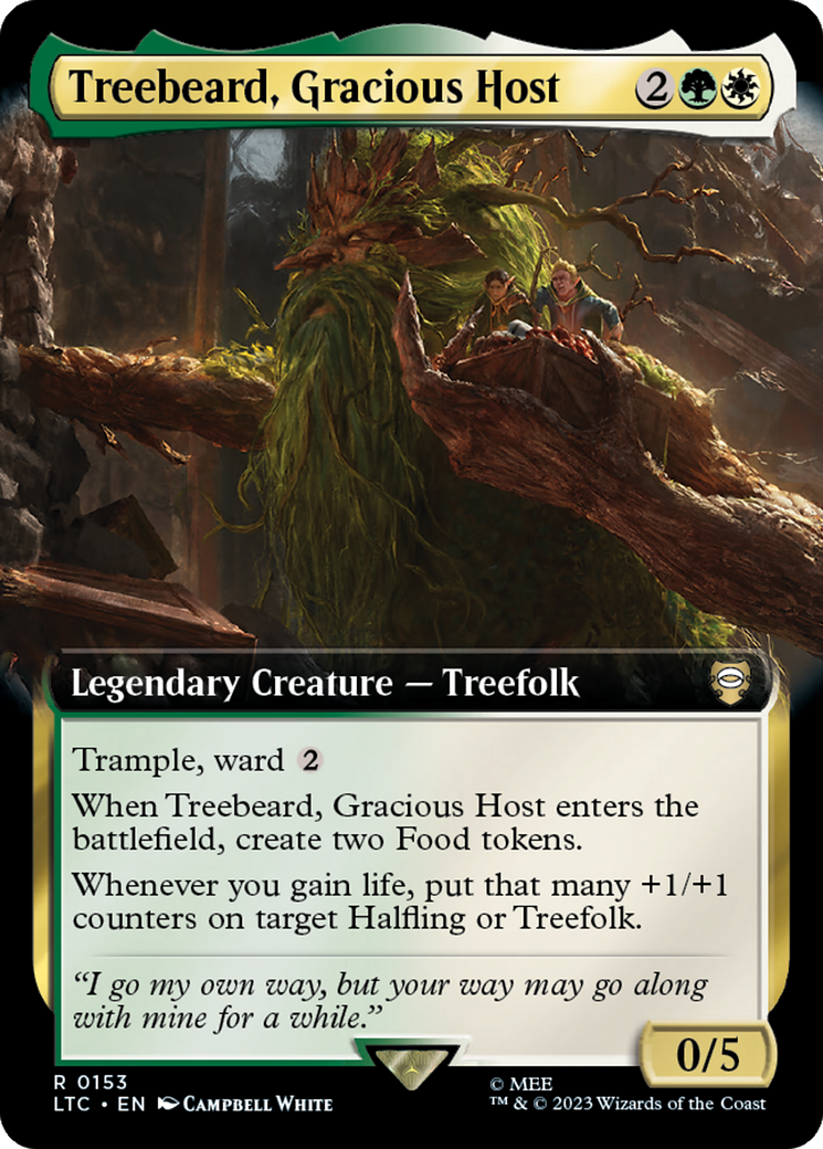 Treebeard, Gracious Host (Extended Art) [The Lord of the Rings: Tales of Middle-Earth Commander] | Dumpster Cat Games