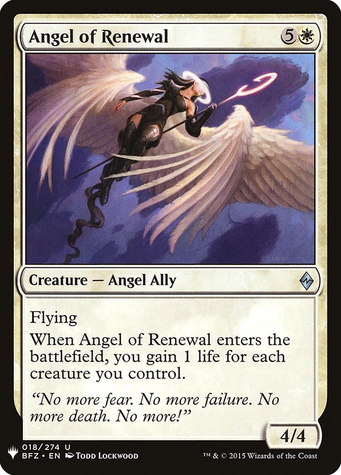 Angel of Renewal [Mystery Booster] | Dumpster Cat Games