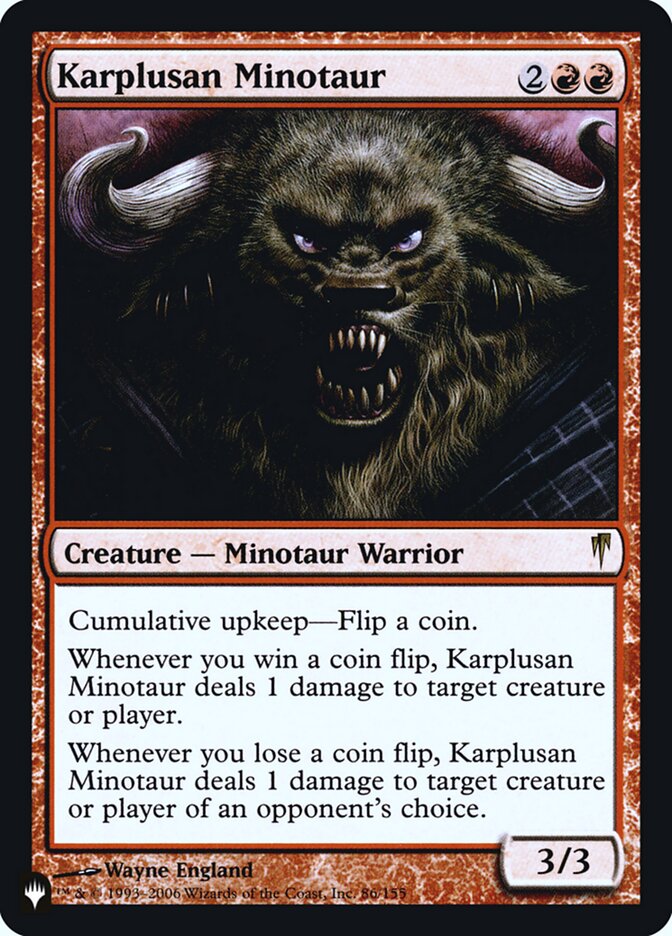 Karplusan Minotaur [Secret Lair: Heads I Win, Tails You Lose] | Dumpster Cat Games