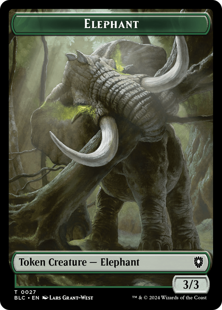 Elephant // Squid Double-Sided Token [Bloomburrow Commander Tokens] | Dumpster Cat Games