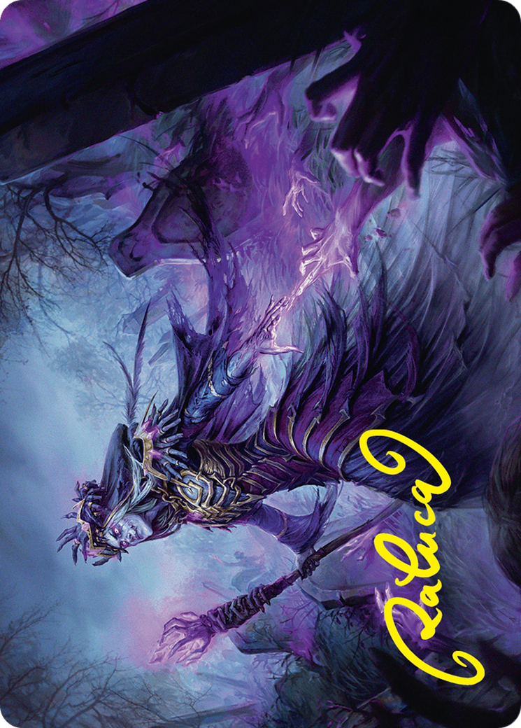 Zul Ashur, Lich Lord Art Card (10/54) (Gold-Stamped Signature) [Foundations Art Series] | Dumpster Cat Games