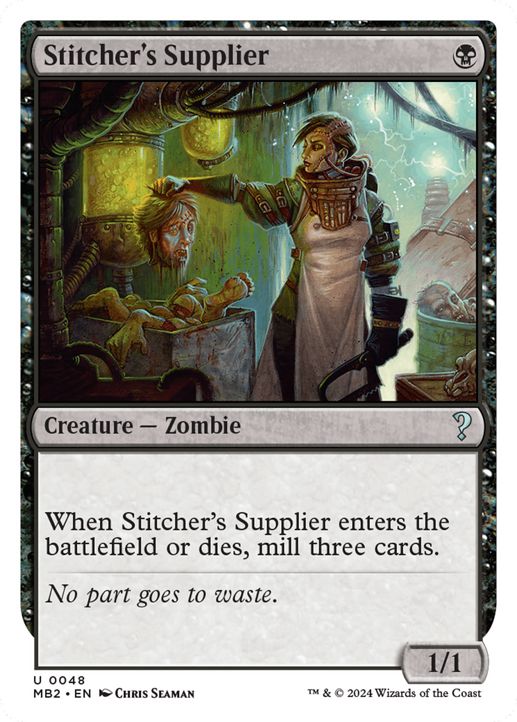 Stitcher's Supplier (White Border) [Mystery Booster 2] | Dumpster Cat Games