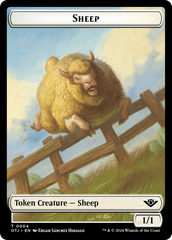 Treasure // Sheep Double-Sided Token [Outlaws of Thunder Junction Tokens] | Dumpster Cat Games