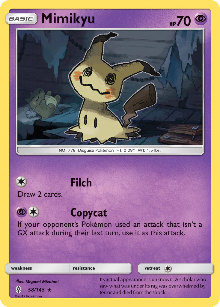 Mimikyu (58/145) [Sun & Moon: Guardians Rising] | Dumpster Cat Games