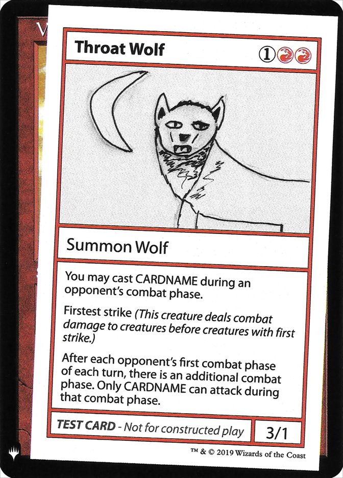 Throat Wolf [Mystery Booster Playtest Cards] | Dumpster Cat Games