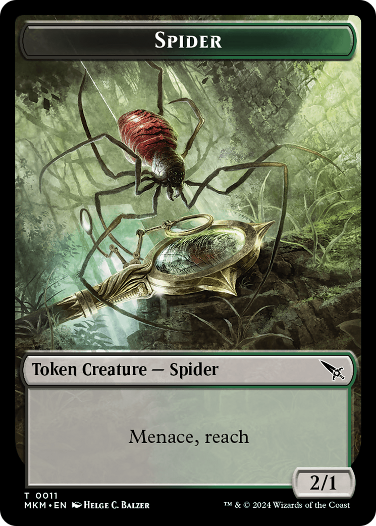 Spider Token [Murders at Karlov Manor Tokens] | Dumpster Cat Games