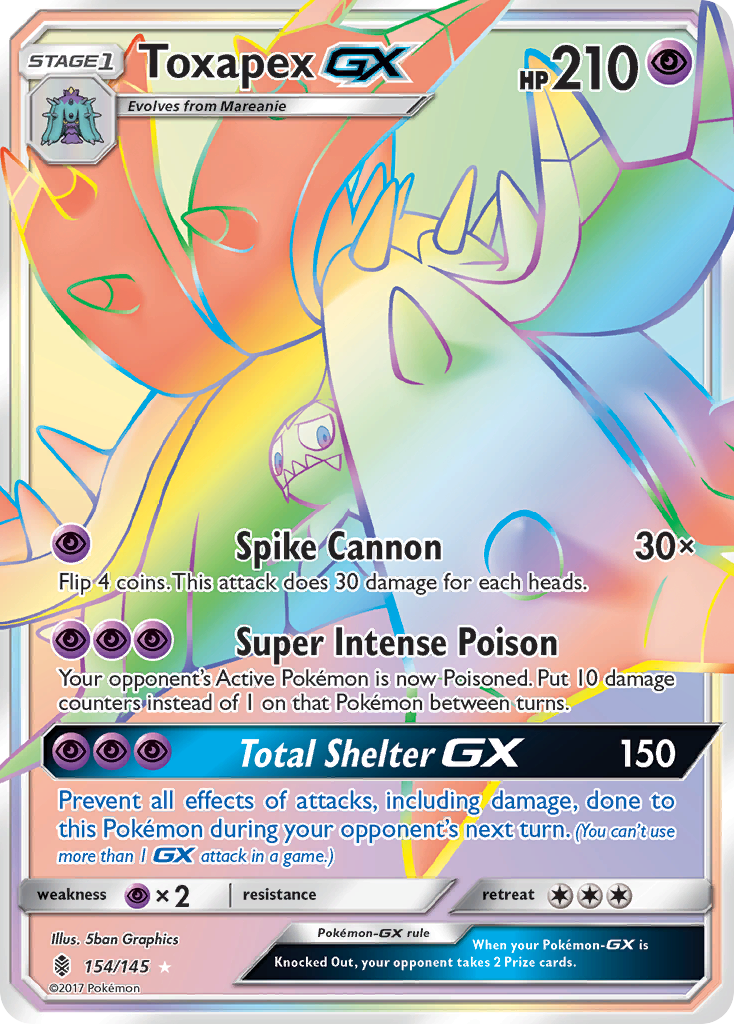 Toxapex GX (154/145) [Sun & Moon: Guardians Rising] | Dumpster Cat Games