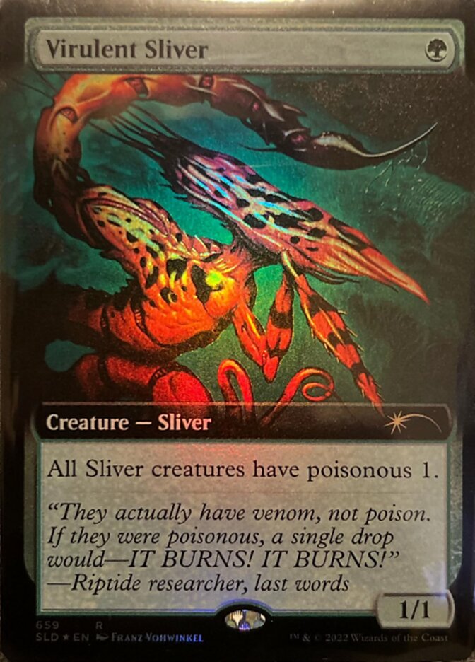 Virulent Sliver (Extended Art) [Secret Lair Drop Promos] | Dumpster Cat Games