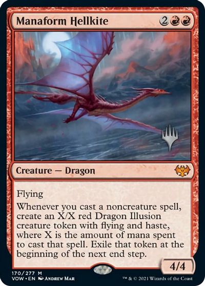 Manaform Hellkite (Promo Pack) [Innistrad: Crimson Vow Promos] | Dumpster Cat Games