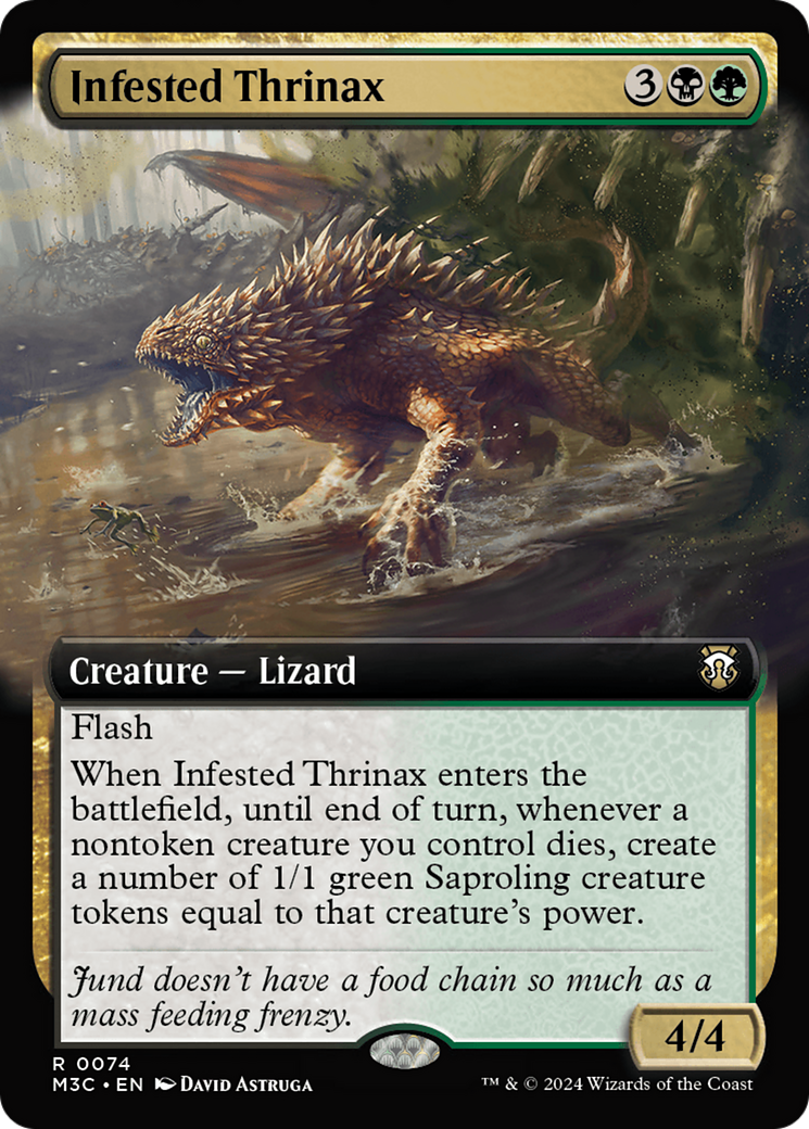 Infested Thrinax (Extended Art) [Modern Horizons 3 Commander] | Dumpster Cat Games