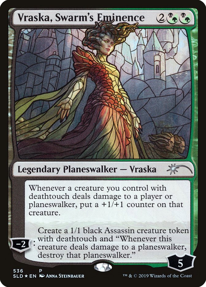 Vraska, Swarm's Eminence (Stained Glass) [Secret Lair Drop Promos] | Dumpster Cat Games