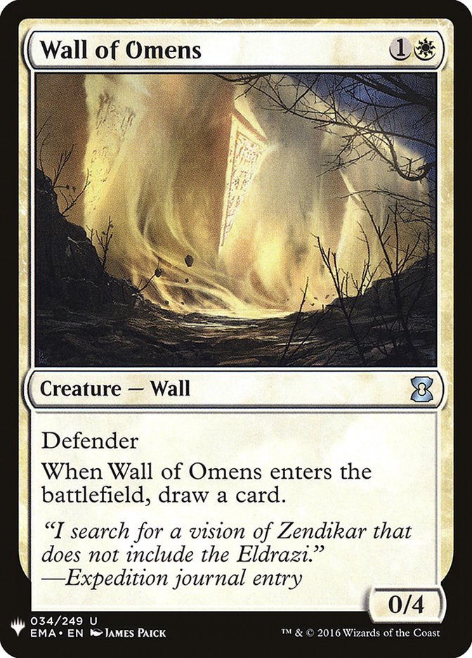 Wall of Omens [Mystery Booster] | Dumpster Cat Games