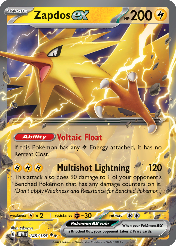 Zapdos ex (145/165) [Scarlet & Violet: 151] | Dumpster Cat Games