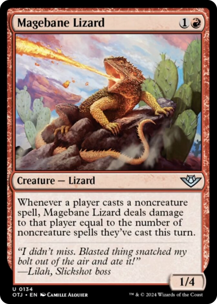 Magebane Lizard [Outlaws of Thunder Junction] | Dumpster Cat Games