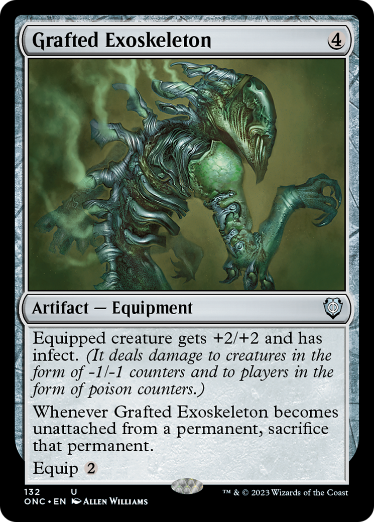 Grafted Exoskeleton [Phyrexia: All Will Be One Commander] | Dumpster Cat Games