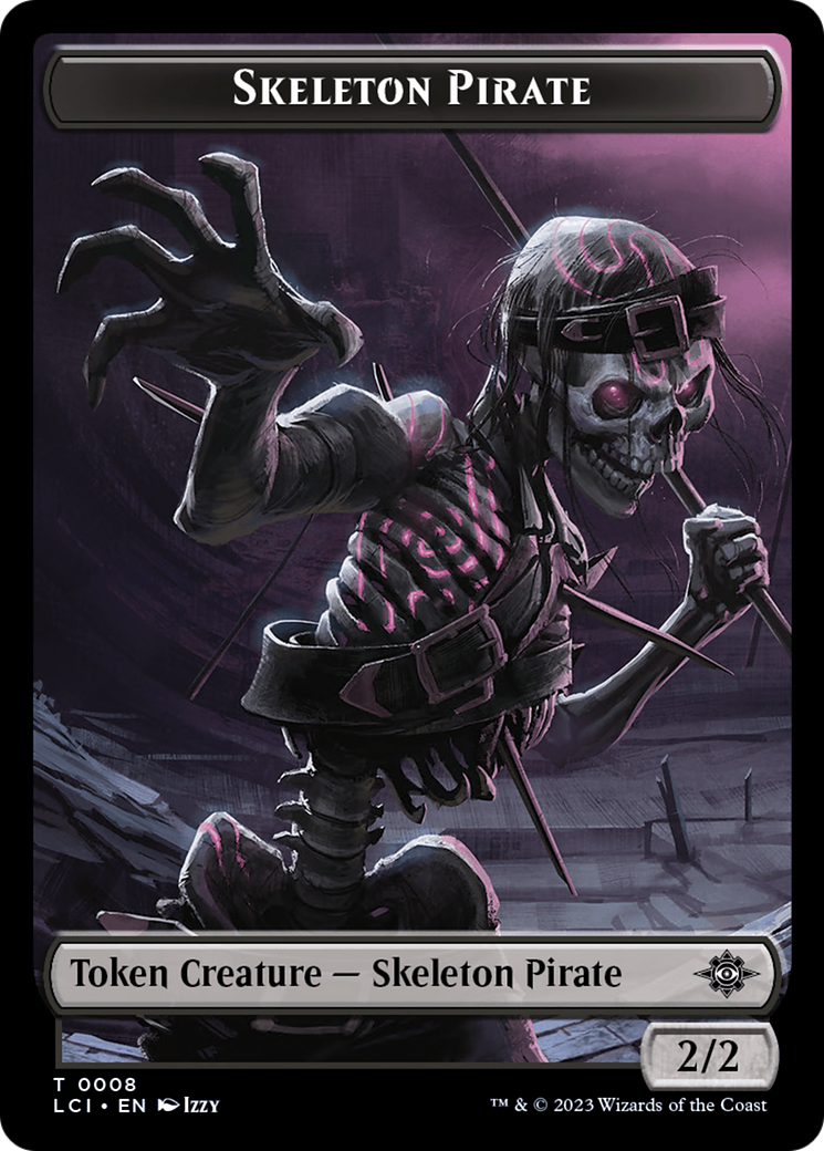 Skeleton Pirate Token [The Lost Caverns of Ixalan Tokens] | Dumpster Cat Games